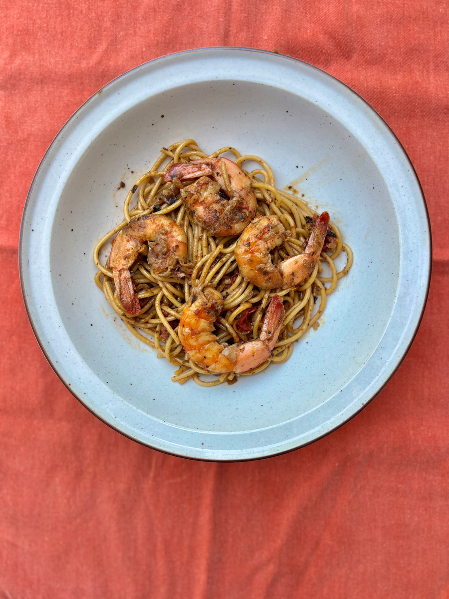 Garlic Shrimp Pasta with Everyday Seasoning &ndash; Daybreak Seaweed Co